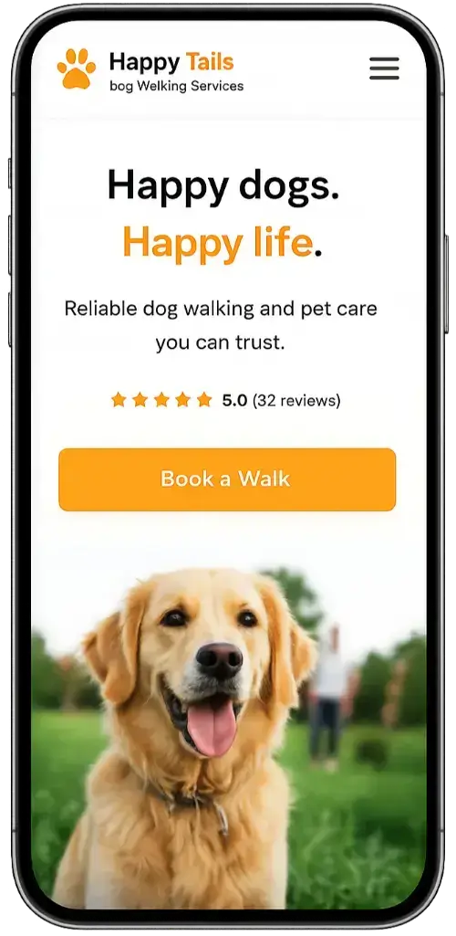 Mobile preview of a Maperr-generated page